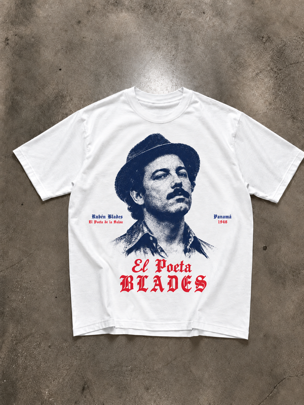 Camiseta Blanca El Poeta Blades bronx