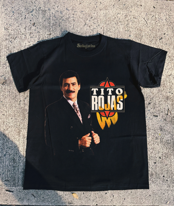 Camiseta Negra Tito Rojas Corbata