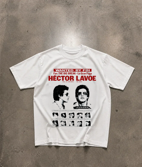 Camiseta Blanca Wanted Hector lavoe